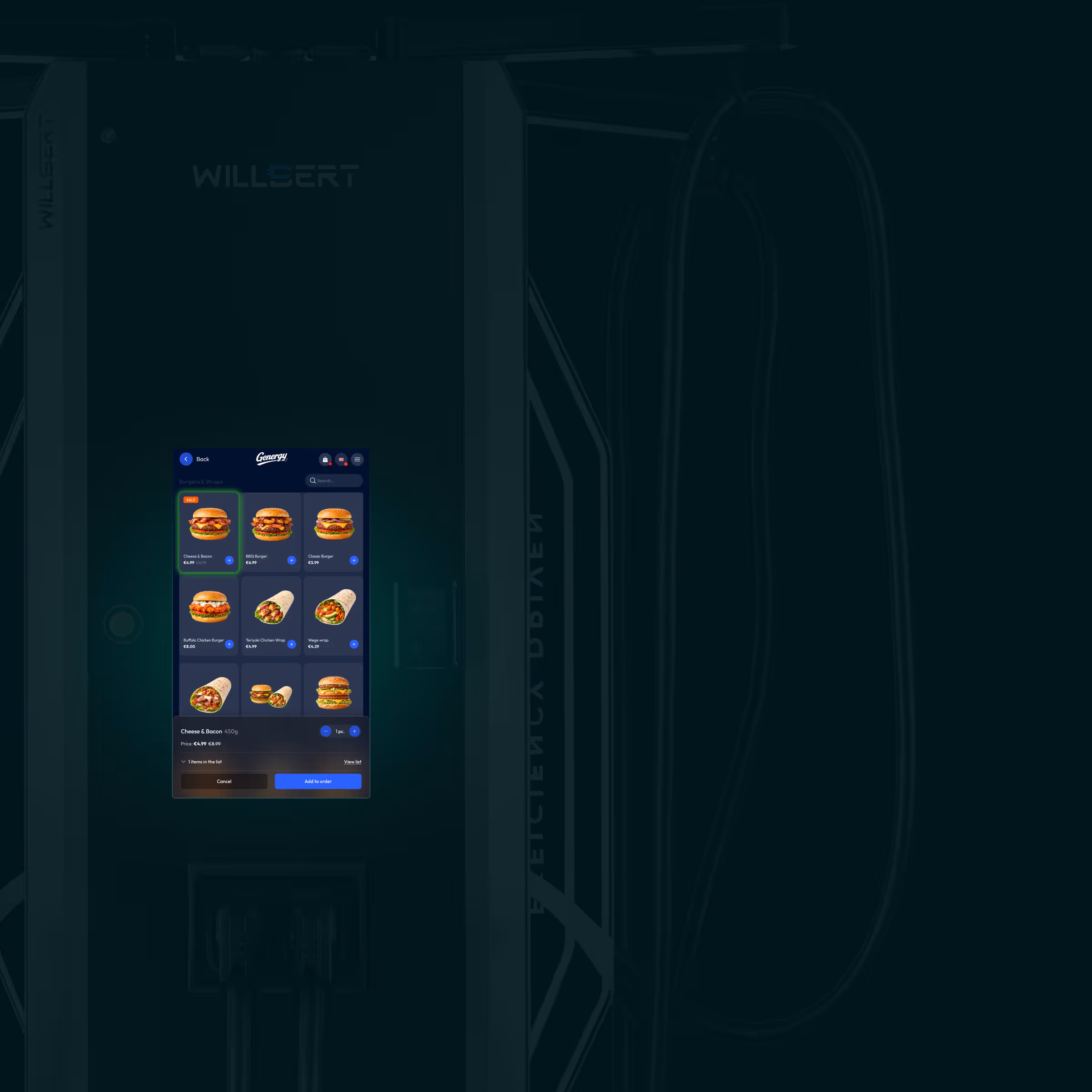 Charger screen where a promotion can be bought directly with one tap
